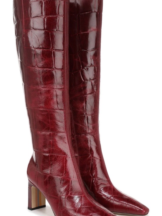 Sam Edelman Shoes - Sam Edelman Sylvia2 Women’s Knee High Croc-Embossed Pointed Toe Boots